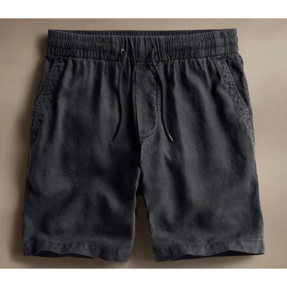NEW JAMES PERSE men's linen shorts in manga pigment